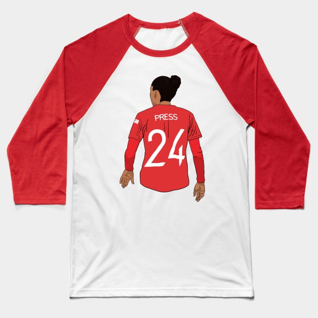 Christen Press 24 MUWFC Baseball T-Shirt by Hevding